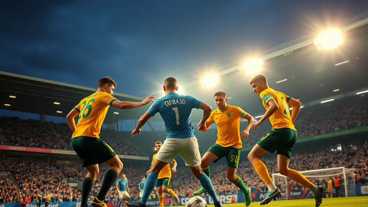 Australia national football team Socceroos defeated 2-0